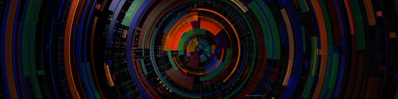 colorful digital tunnel
