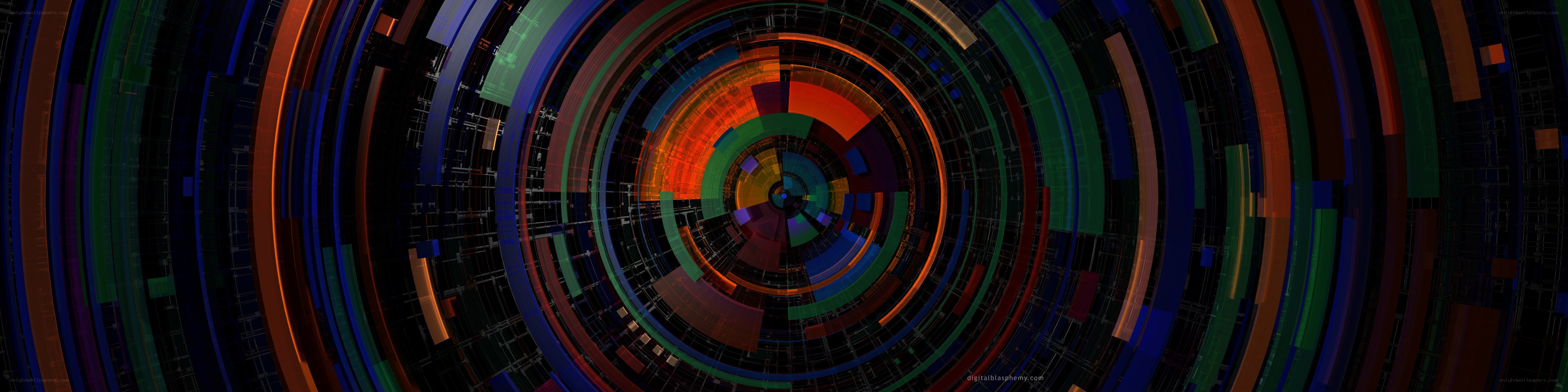 colorful digital tunnel