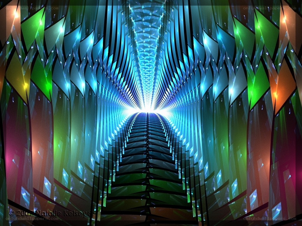 Colorful digital tunnel