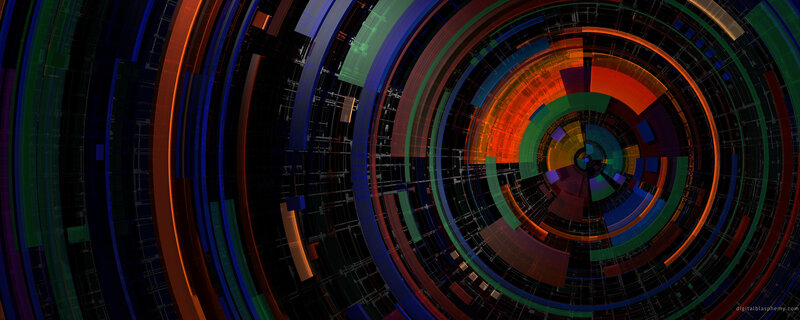 colorful digital tunnel