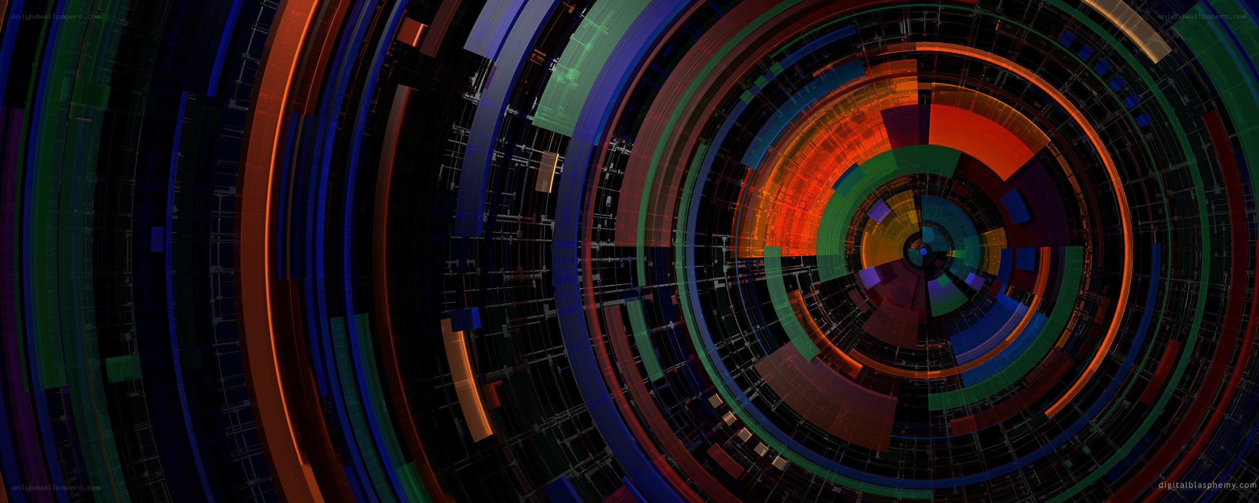 colorful digital tunnel