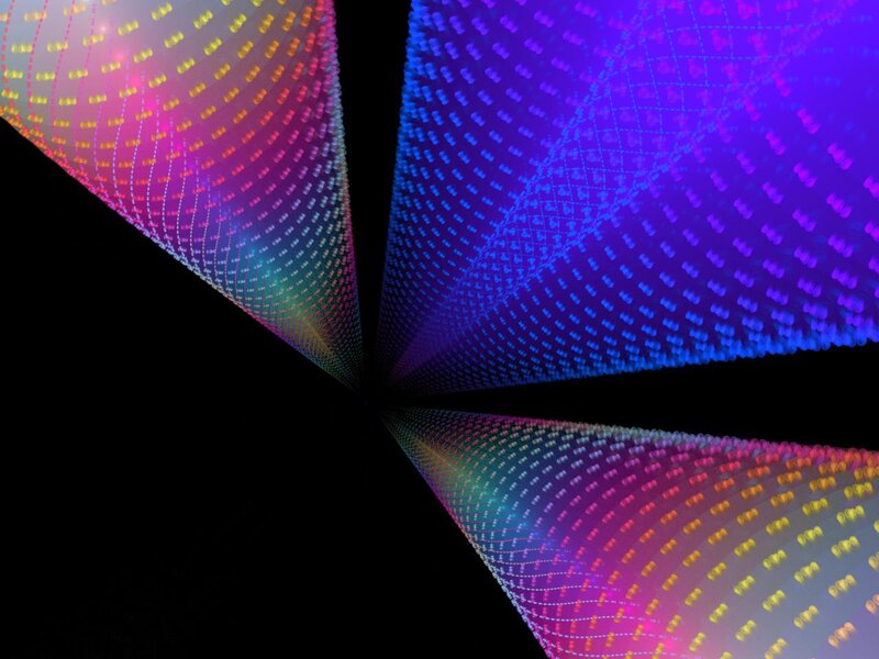 colorful digital wave patterns