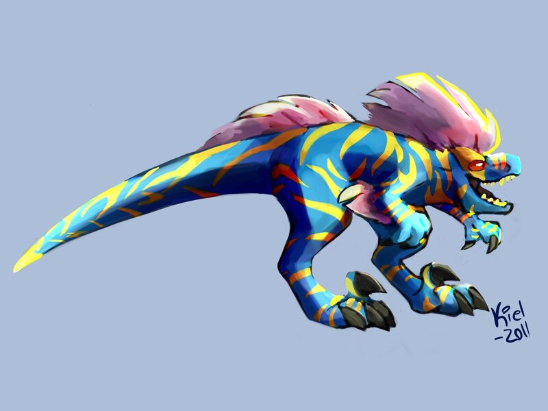 colorful dinosaur creature