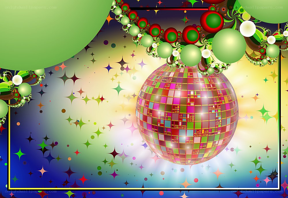 Colorful disco ball background