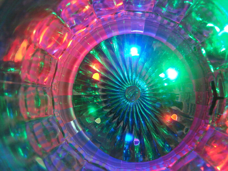 colorful disco ball interior