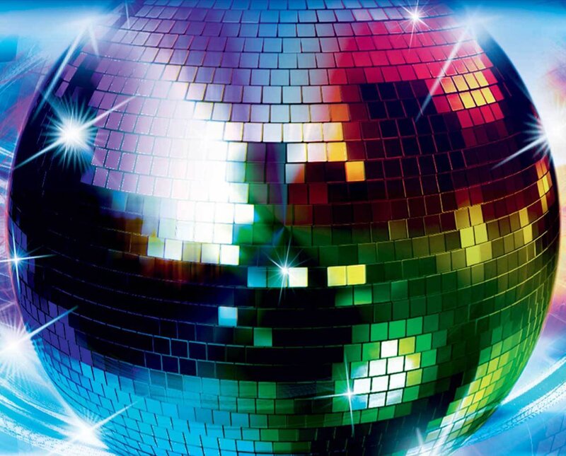 Colorful disco ball