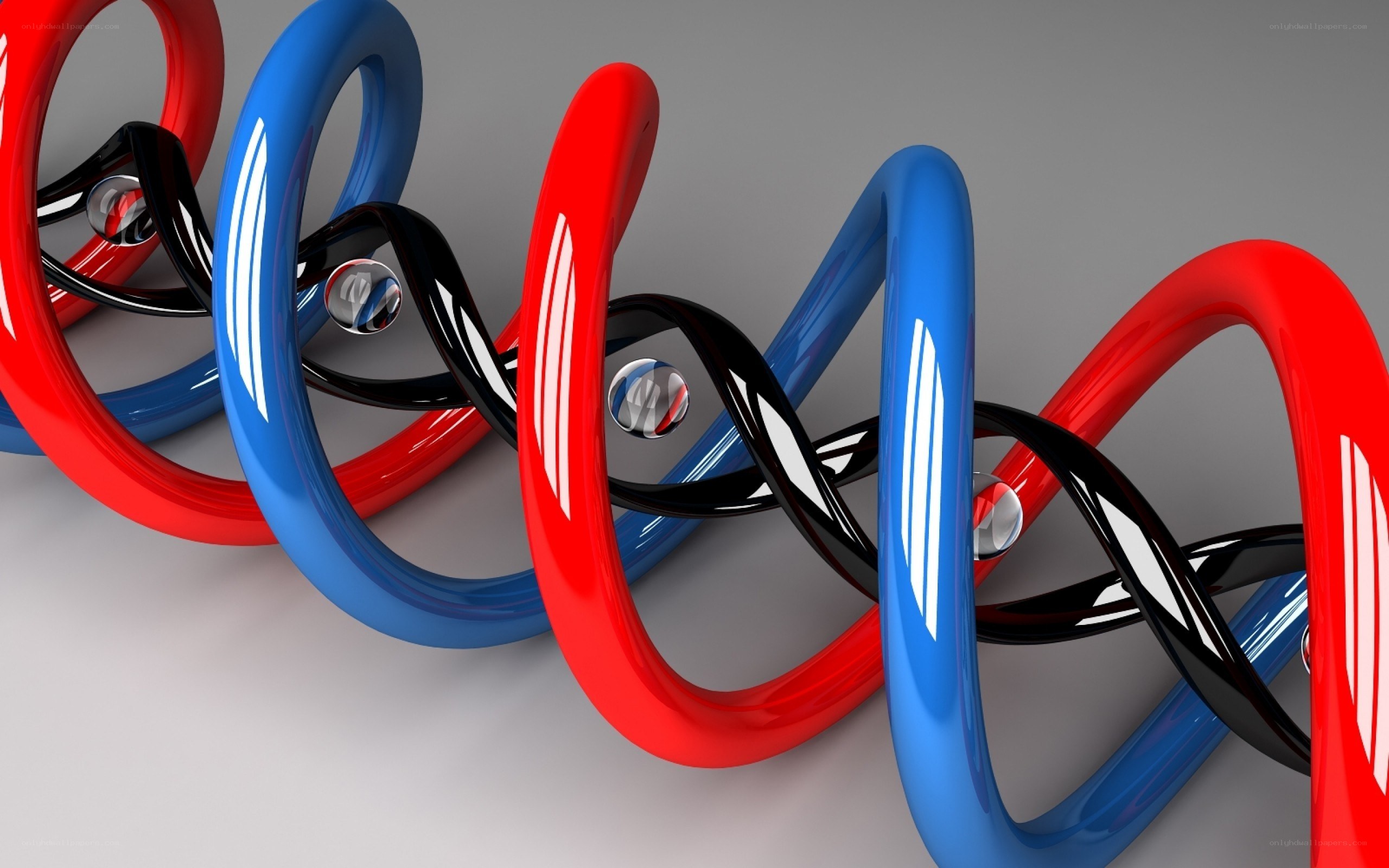 Colorful DNA helix model