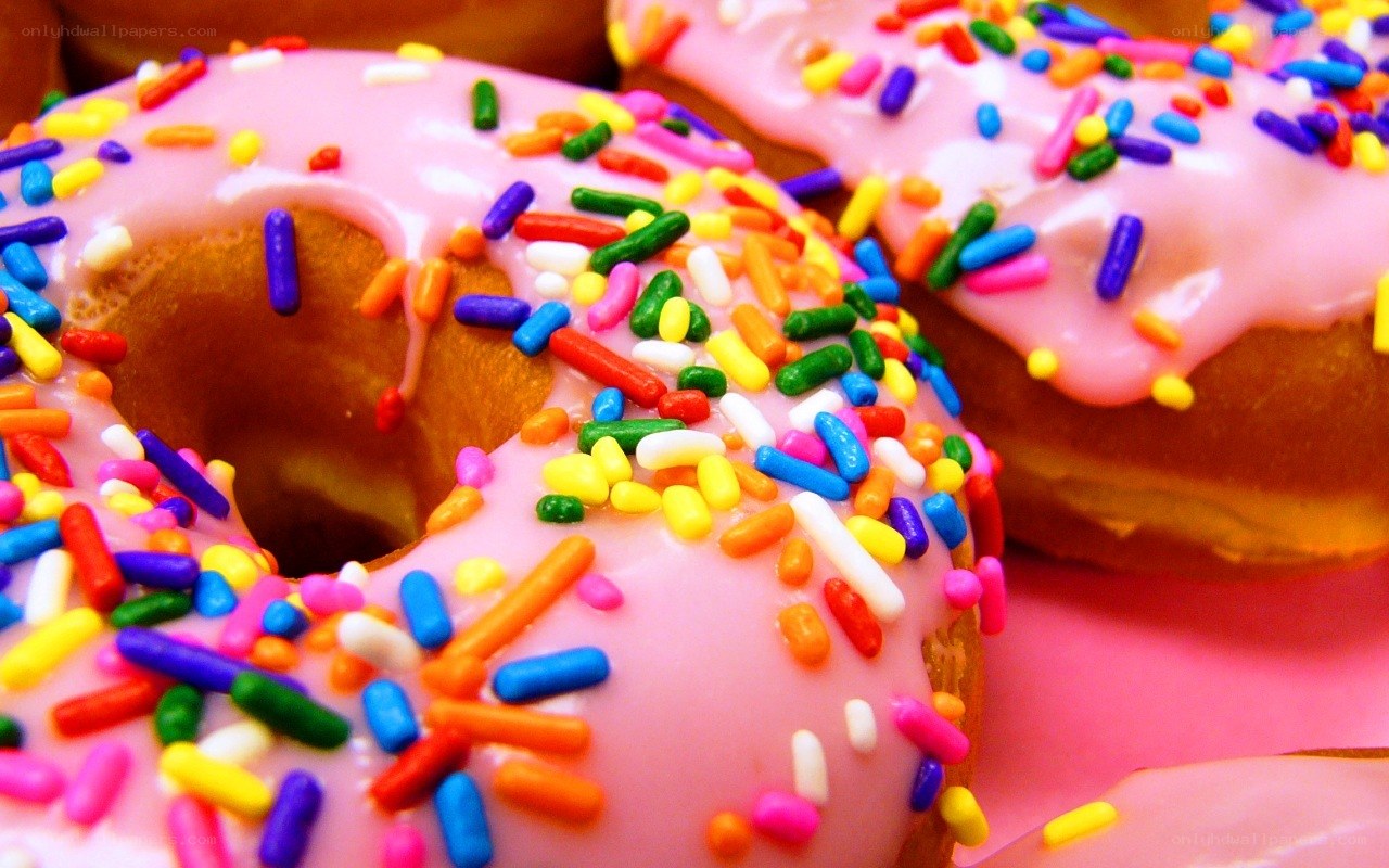 colorful donuts with sprinkles
