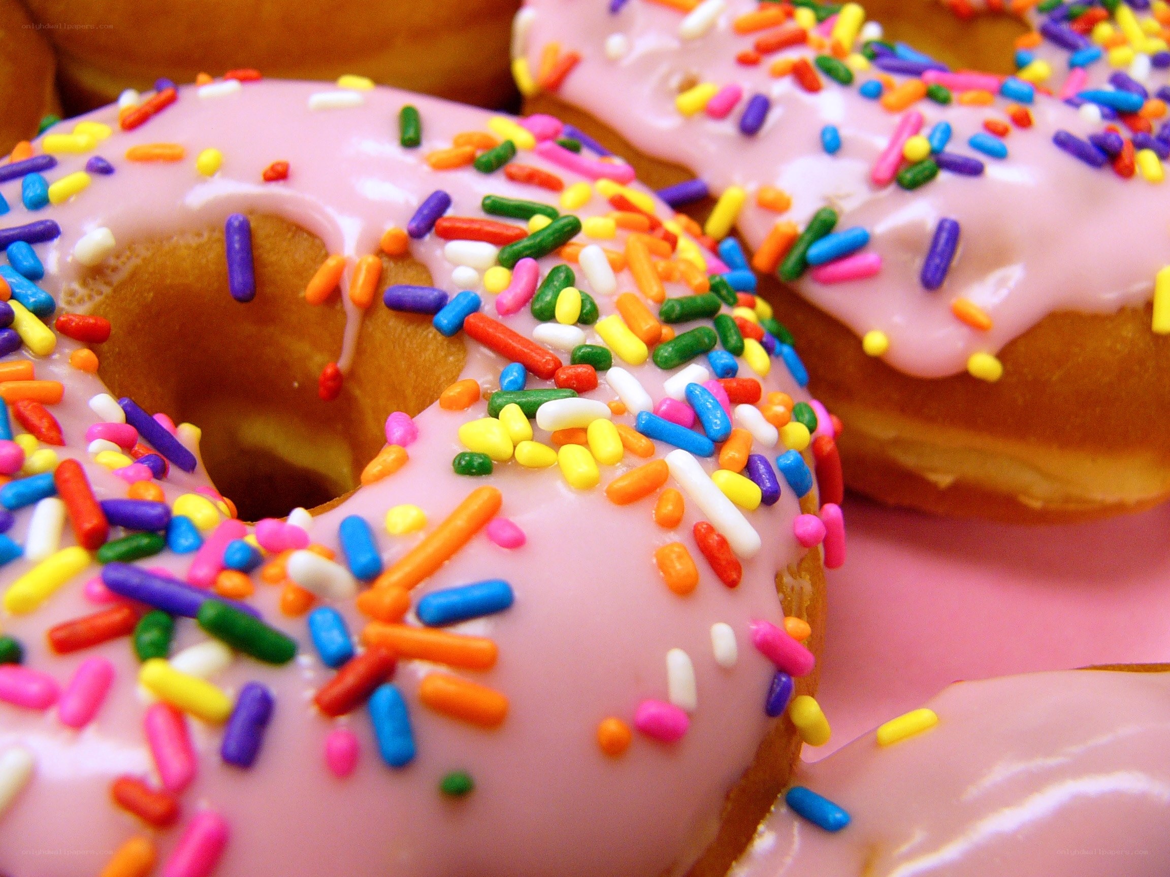 Colorful donuts with sprinkles