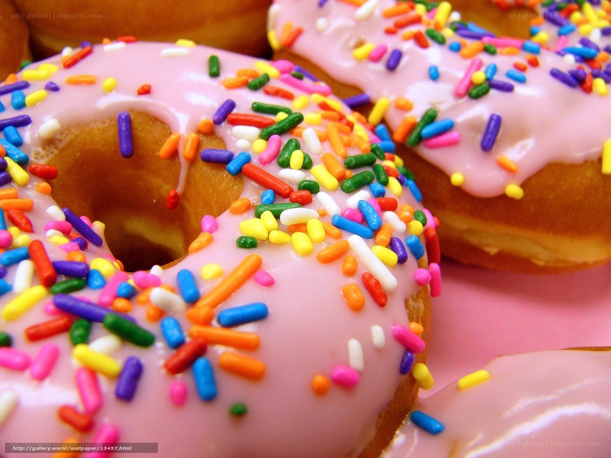 Colorful donuts with sprinkles