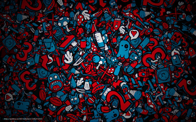 colorful doodle collage