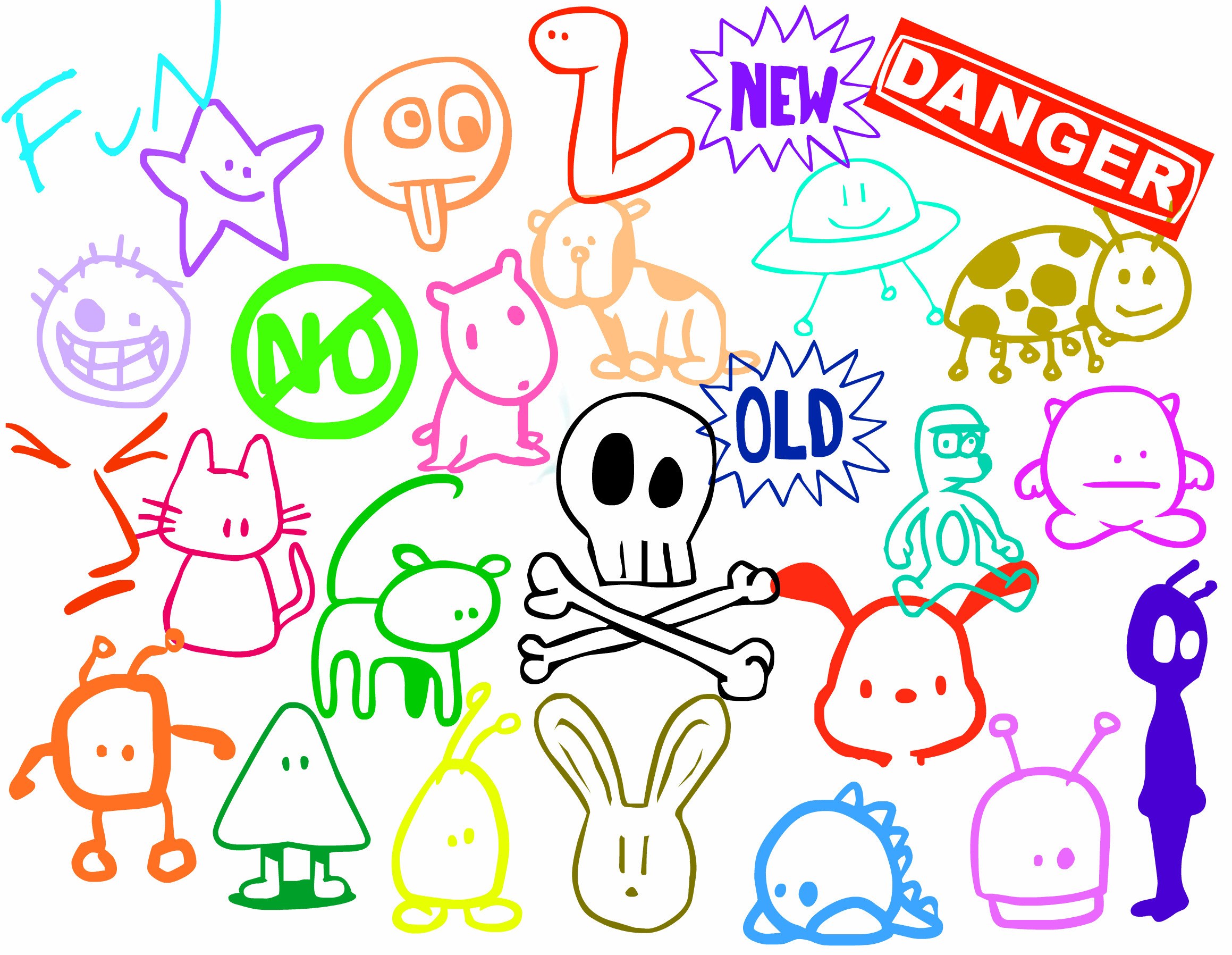 colorful doodle collection
