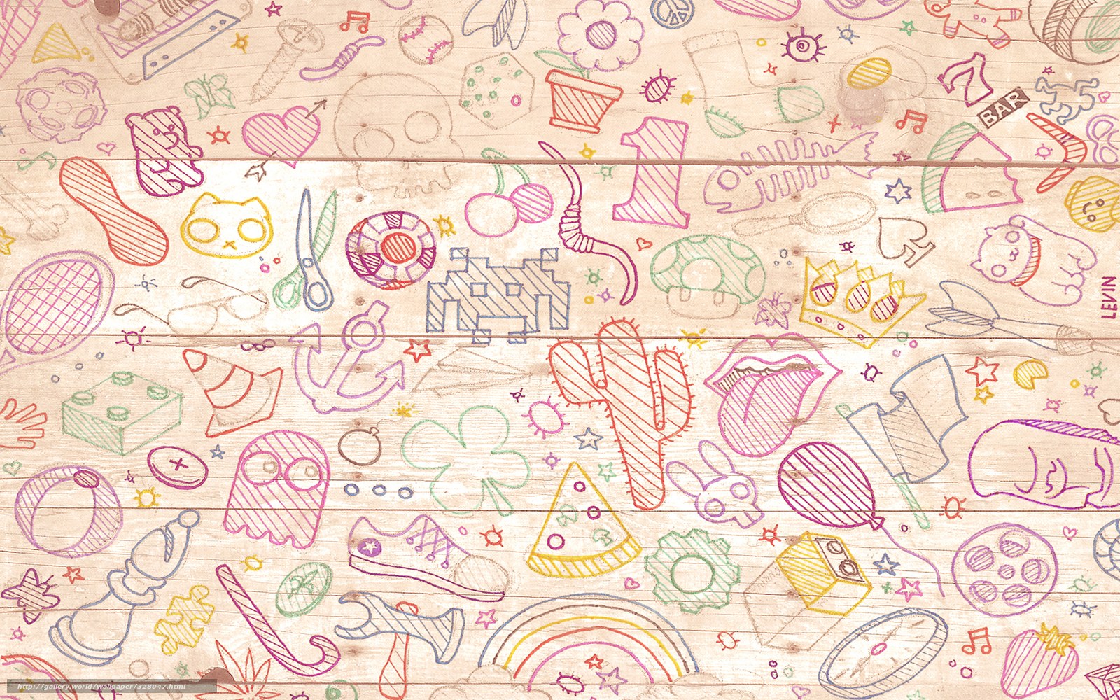 colorful doodle pattern