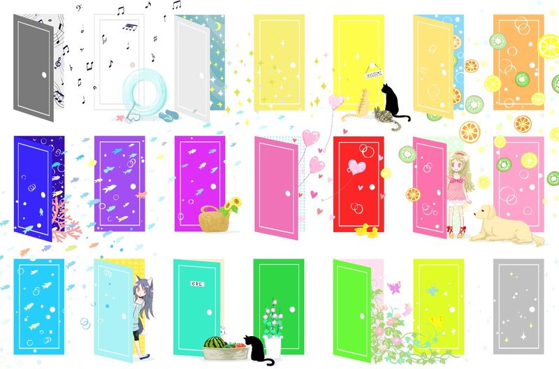 Colorful Doors with Animals