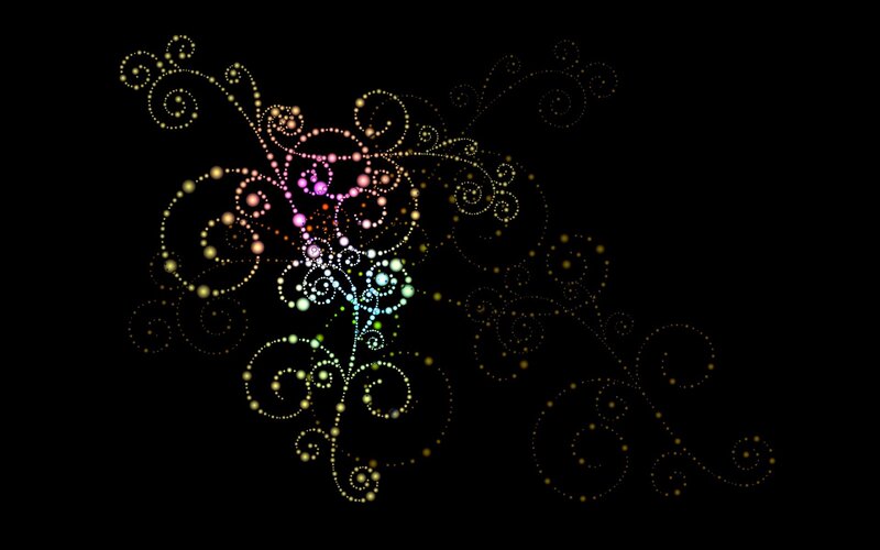 Colorful Dot Pattern — Black, Calm, Digital Art