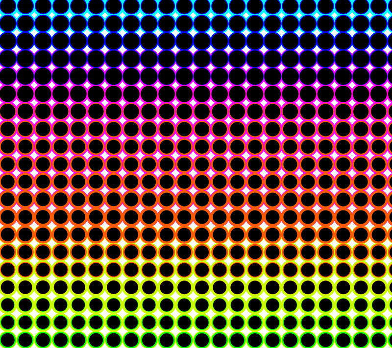Colorful Dot Pattern — Black