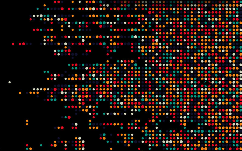 Colorful Dot Pattern — Red, Dynamic