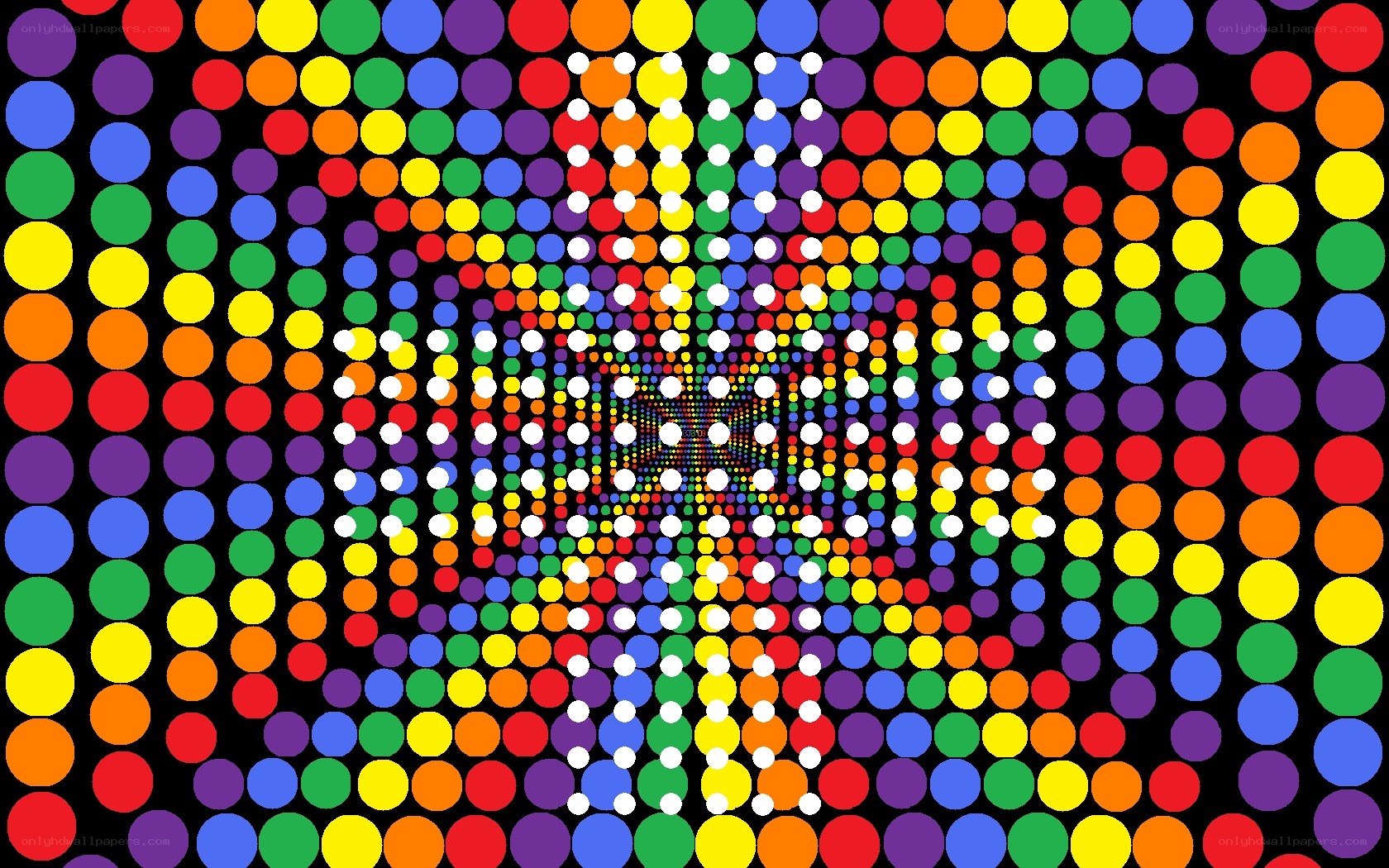 colorful dot pattern tunnel