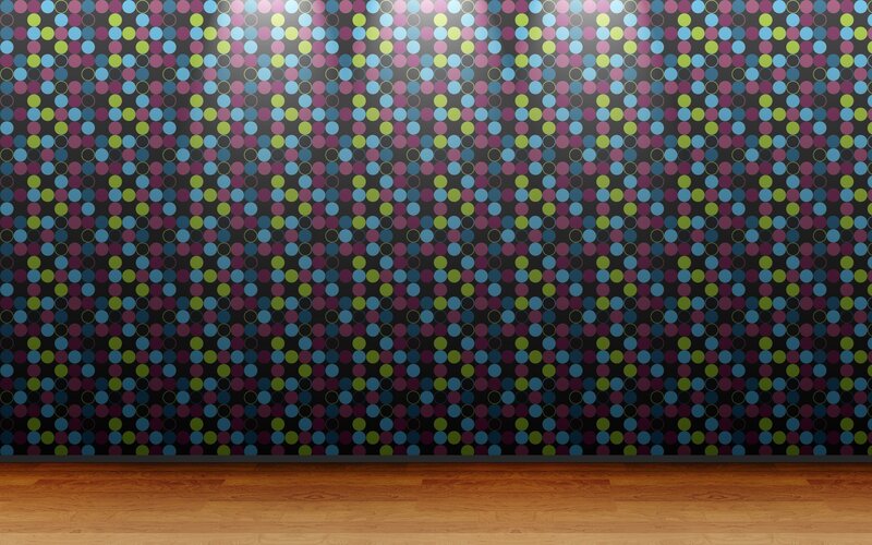 Colorful dot pattern wall art