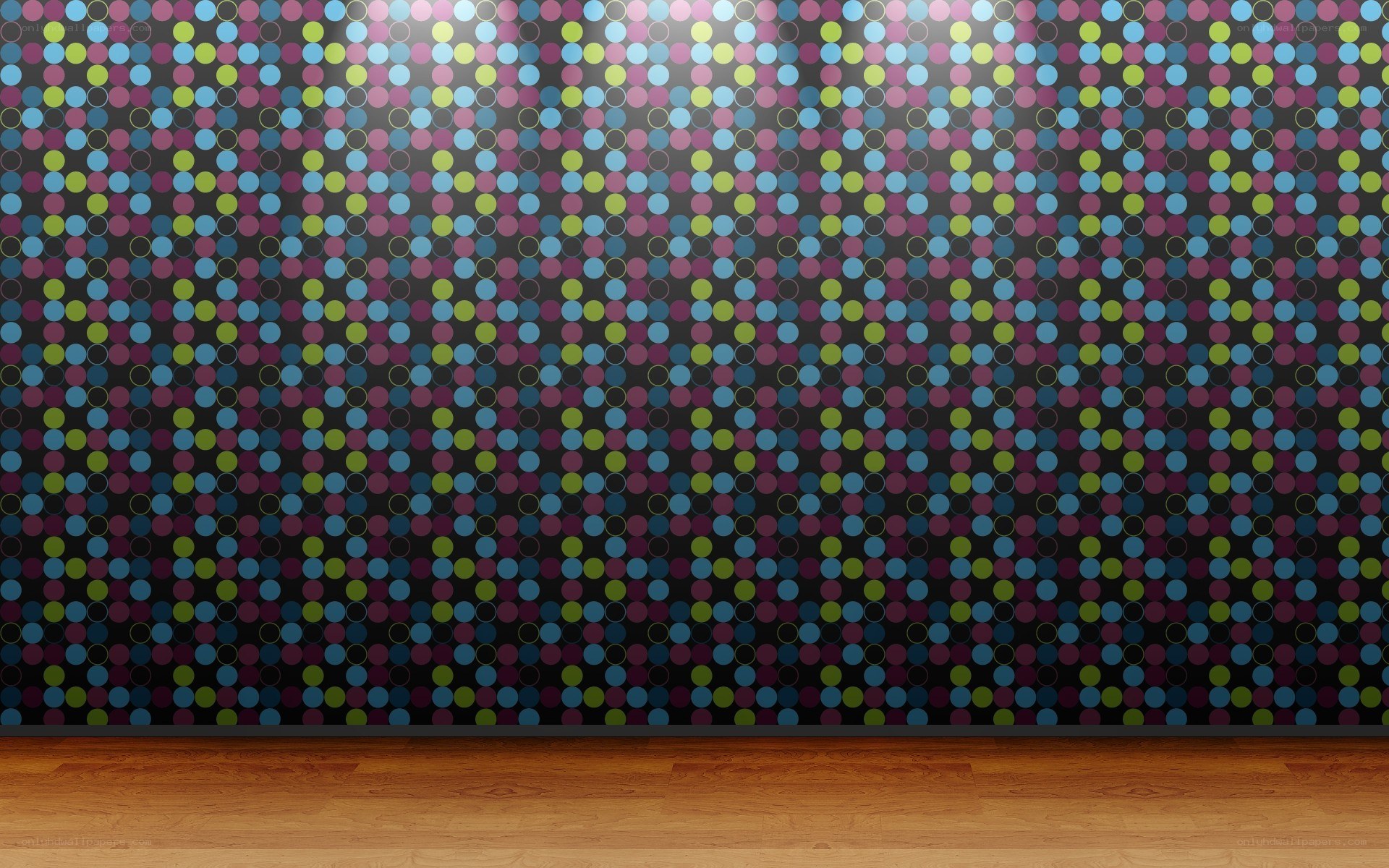 Colorful dot pattern wall art