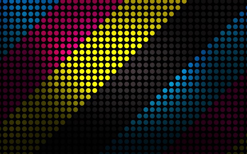 Colorful Dot Pattern — Yellow