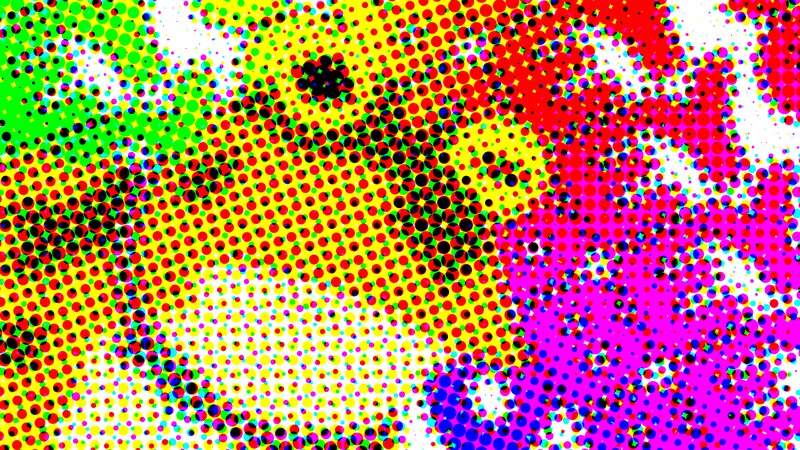 Colorful Dot Pattern — Yellow, Vibrant, Abstract, Dots