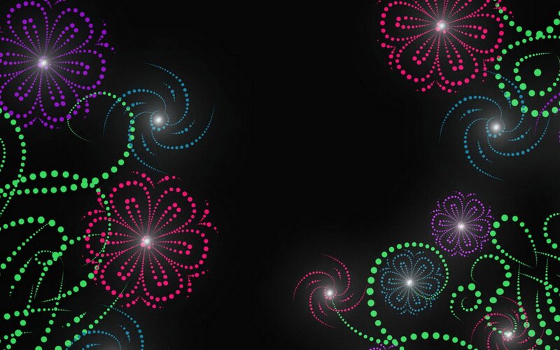 Colorful Dot Patterns — Black