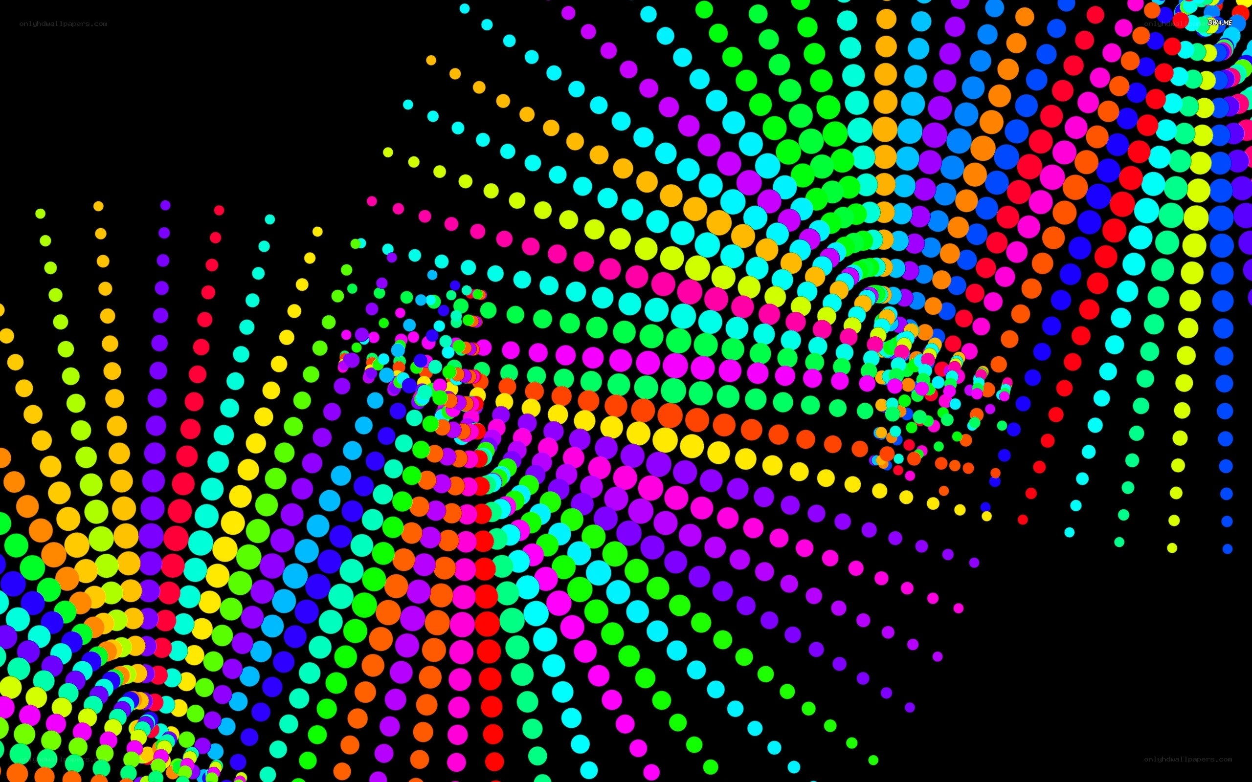 Colorful dot spiral pattern
