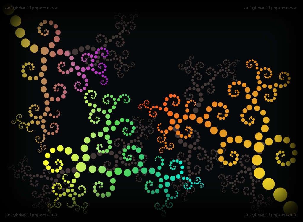 colorful dot spirals