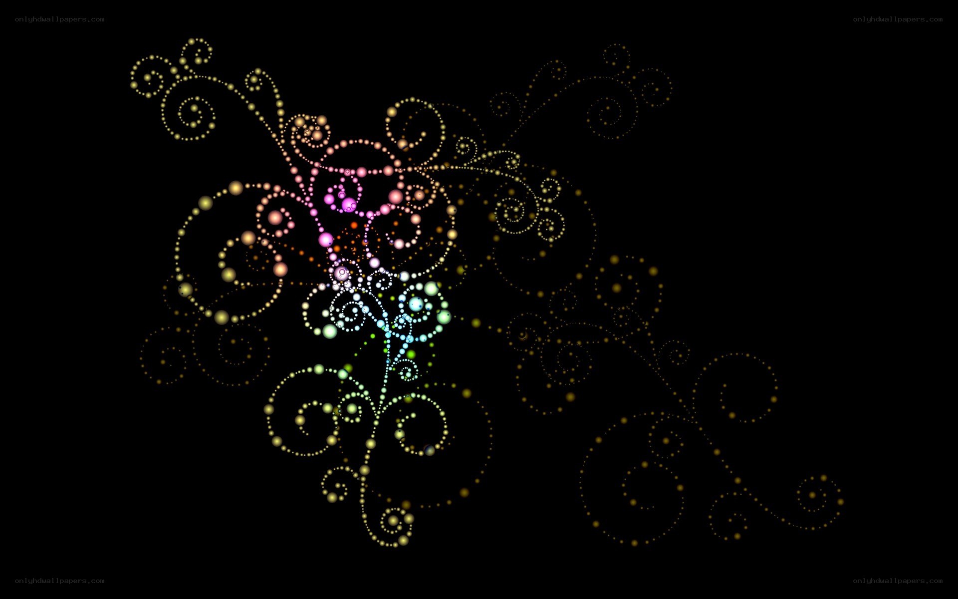 colorful dot swirl pattern