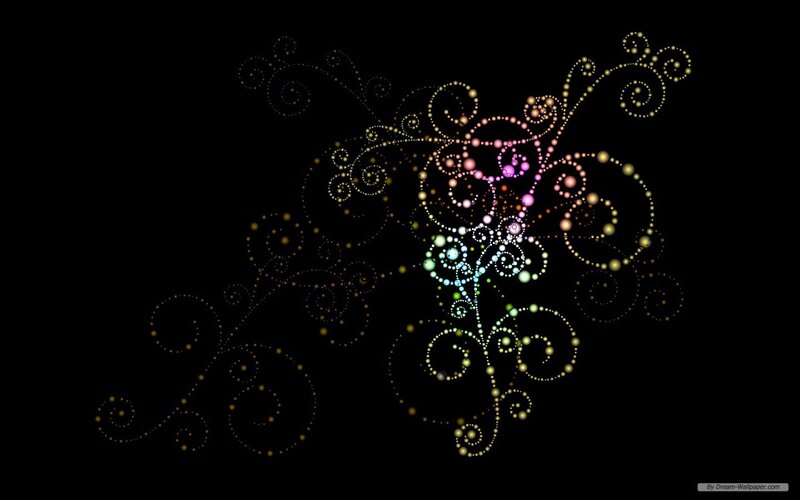 Colorful Dot Swirls — Gold, Calm