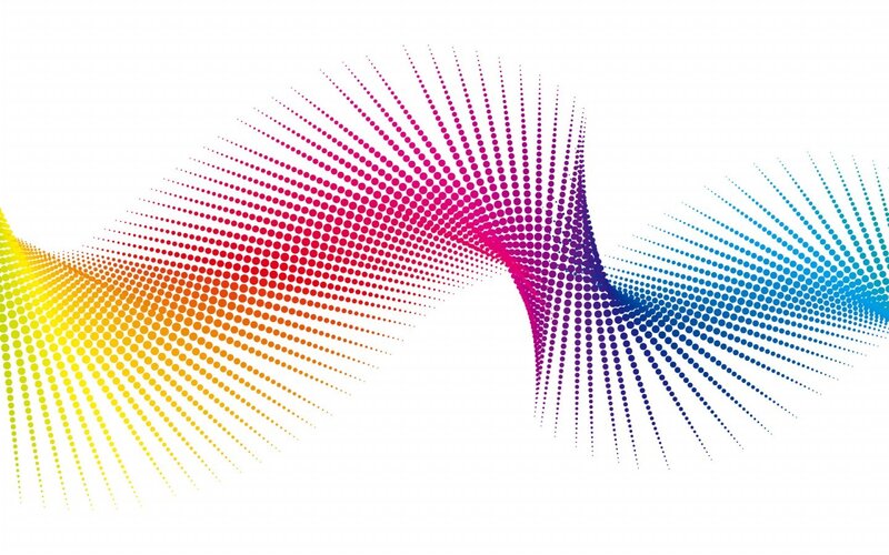 colorful dot wave pattern