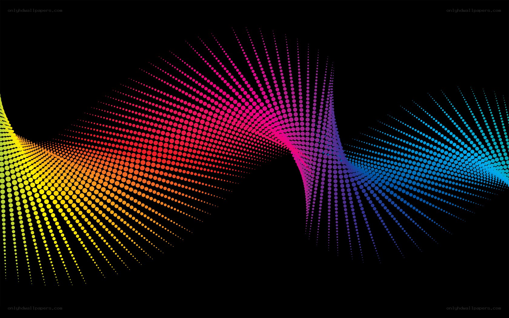colorful dot wave pattern