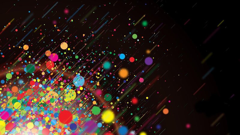 Colorful Dots and Lines — Black