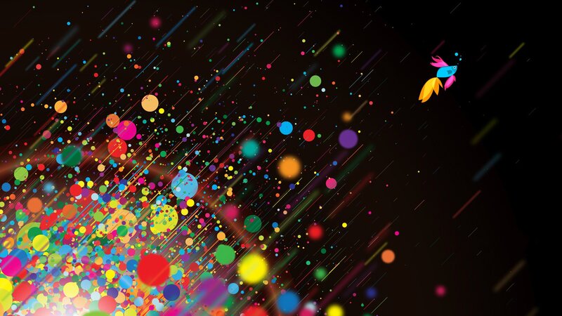 Colorful Dots and Lines — Black, Vibrant