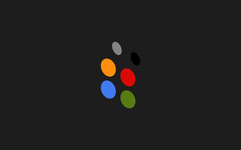 colorful dots on black background