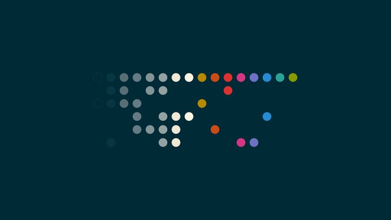 Colorful Dots on Dark Background