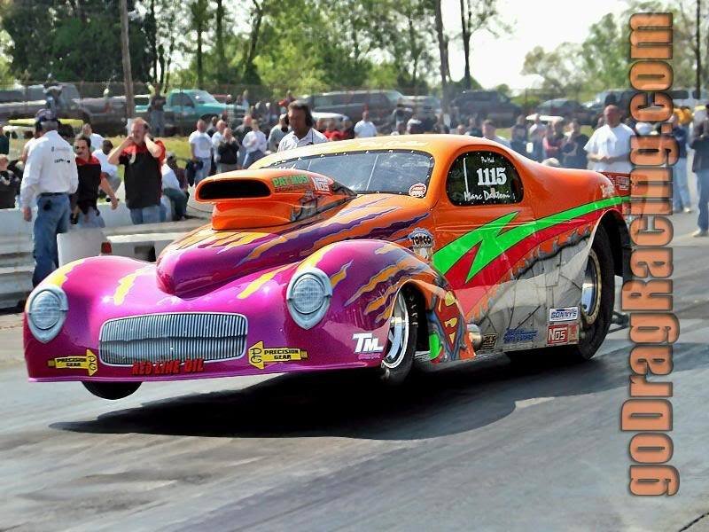 Colorful Drag Racing Car