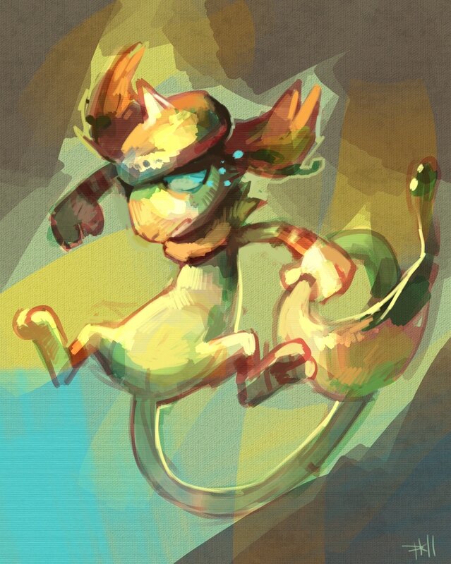 colorful dragon creature