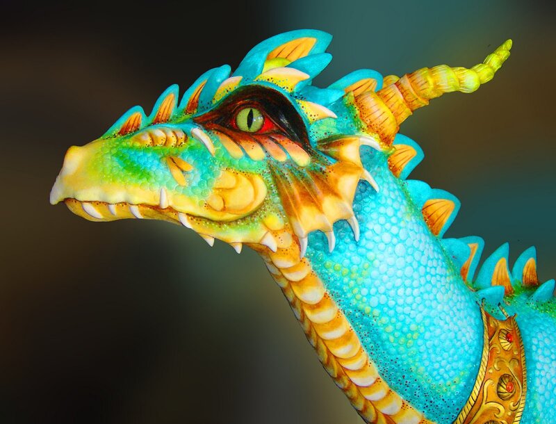Colorful Dragon Head