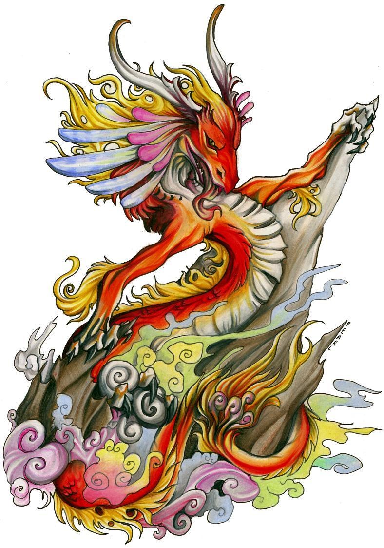 colorful dragon illustration