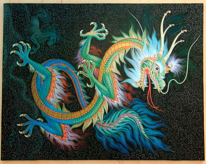 Colorful Dragon Illustration — Green, Dramatic