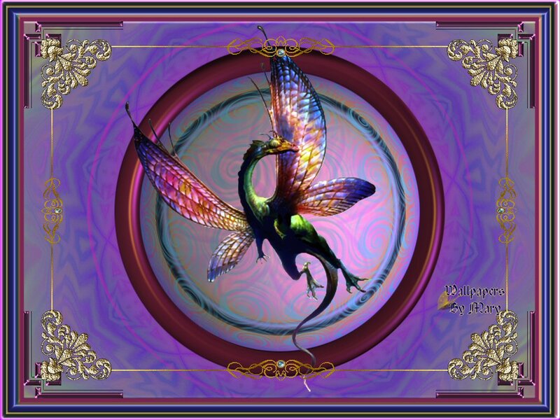 Colorful Dragon in Circle