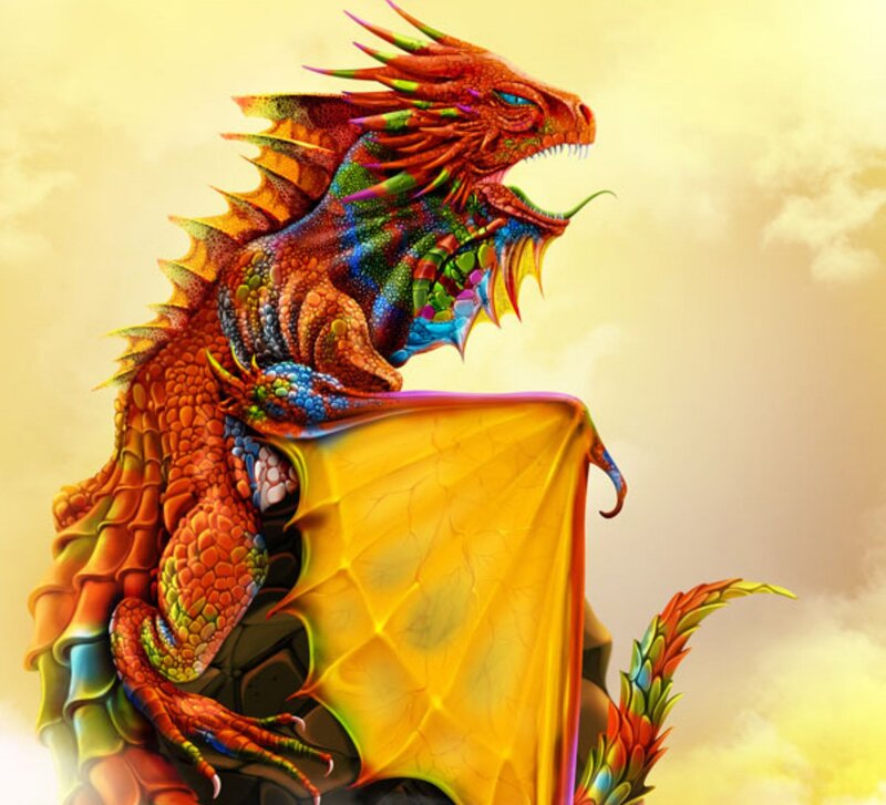 Colorful Dragon — Red
