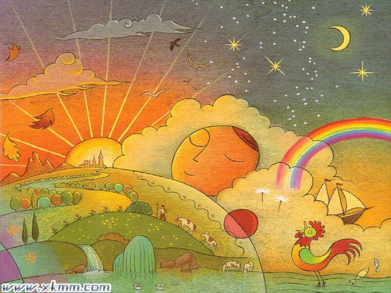 Colorful dream landscape