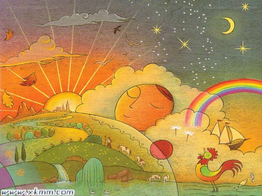 Colorful dream landscape