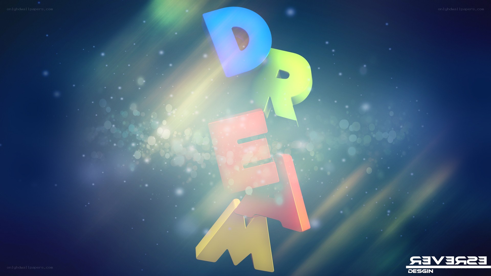 colorful dream text animation