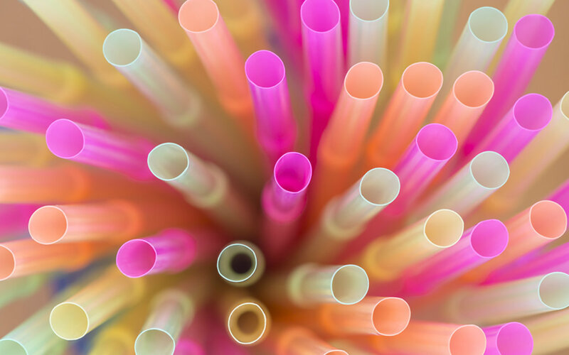Colorful Drinking Straws — Pink