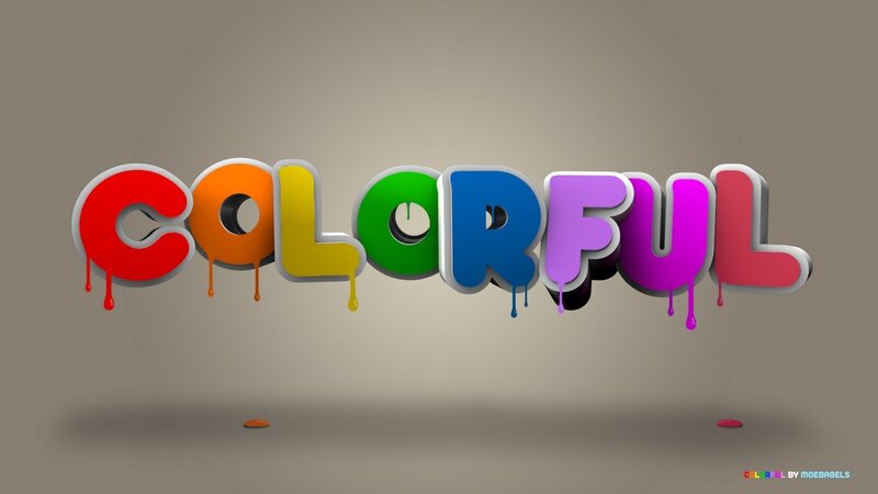 Colorful Dripping Text