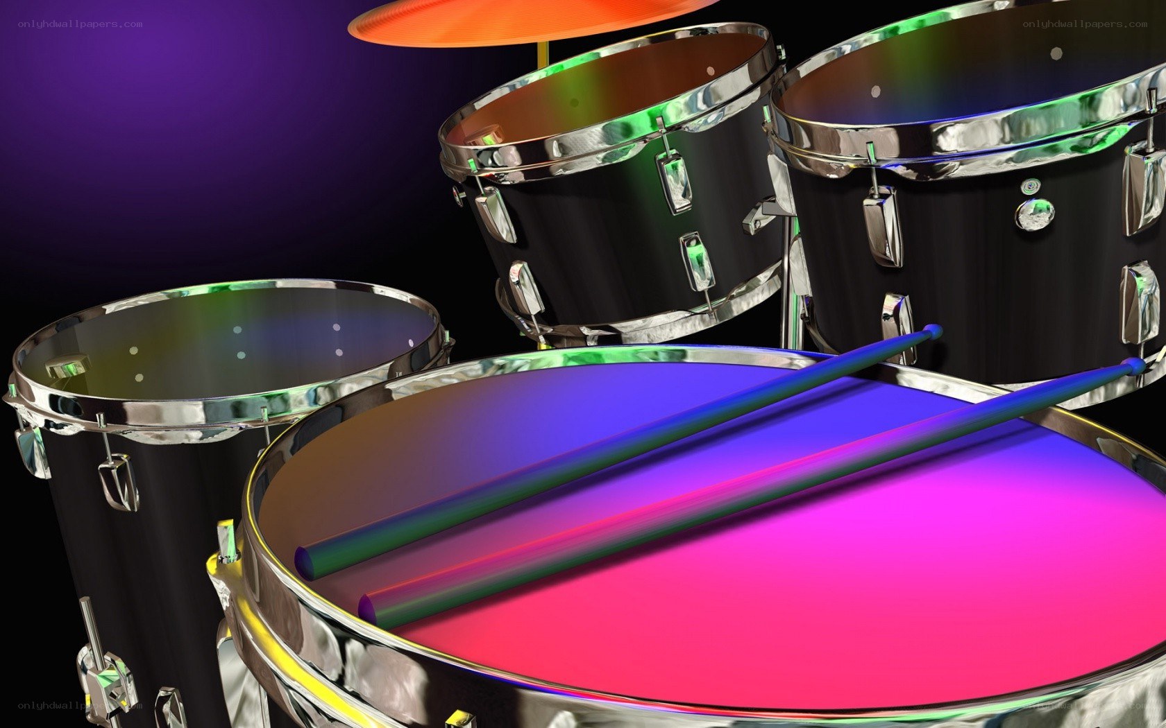 colorful drum set